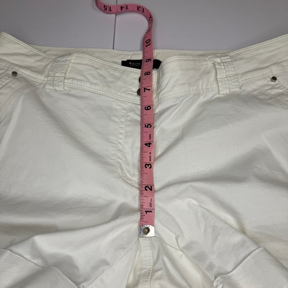 White House Black Market White Cuffed Shorts Size 8 - Picture 6 of 10